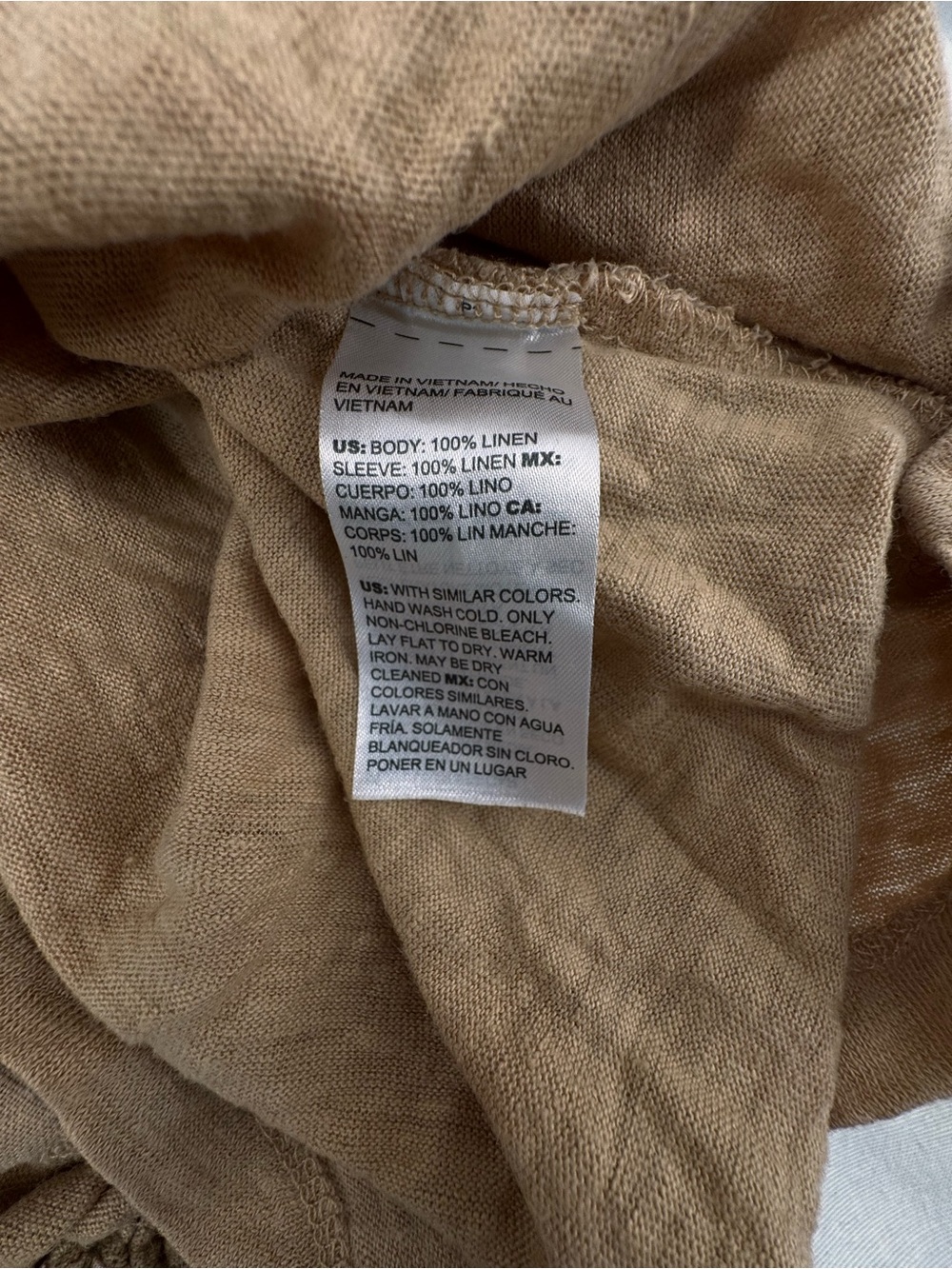 Chico's Tan Off-Shoulder Peasant Tunic - Picture 5 of 7